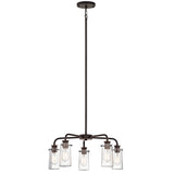 Kichler Braelyn 5-Light Antique Bronze Farmhouse Chandelier