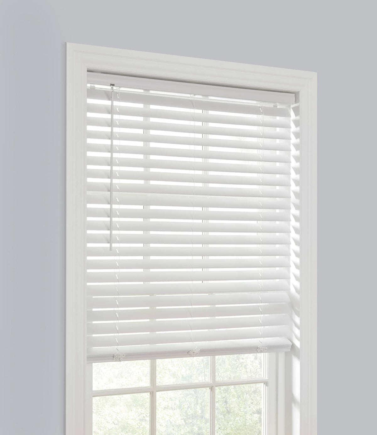 Project Source Premium 2-in Slat Width 35-in x 72-in Cordless White Vinyl Room Darkening Plantation Blinds