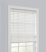 Project Source Premium 2-in Slat 36-in W x 64-in L Cordless White Vinyl Room-Darkening Plantation Blinds