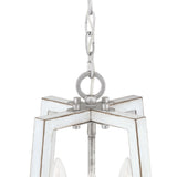 Progress Lighting Forrester 3-Light Antique White and Galvanized Farmhouse Lantern Medium Hanging Pendant Light