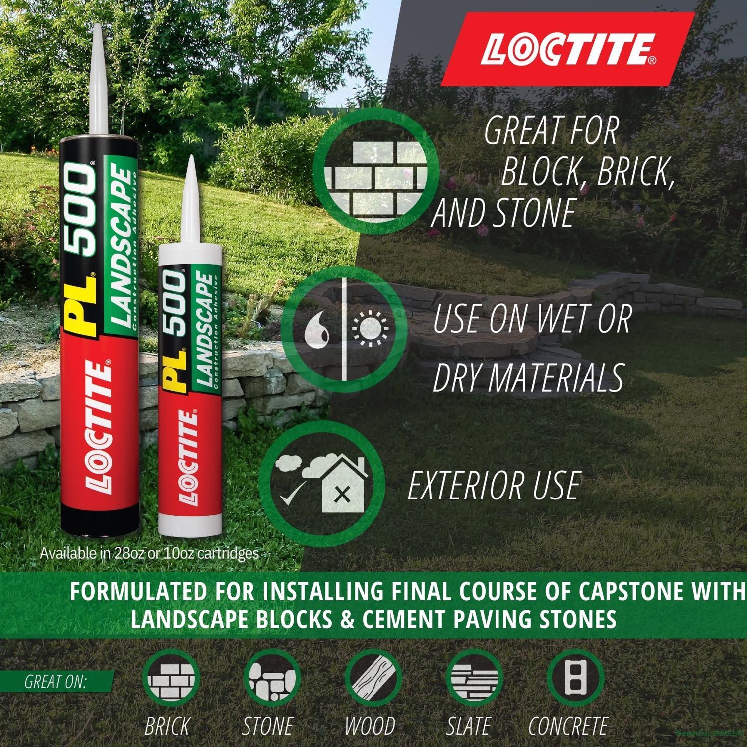 Loctite PL 500 Landscape Block Adhesive Light Tan 10 oz