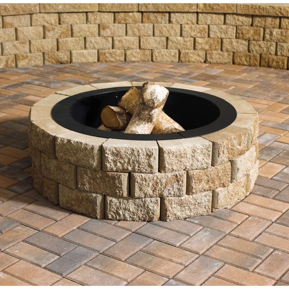 Hudson Stone 40 in. Round Fire Pit Kit - Super Arbor
