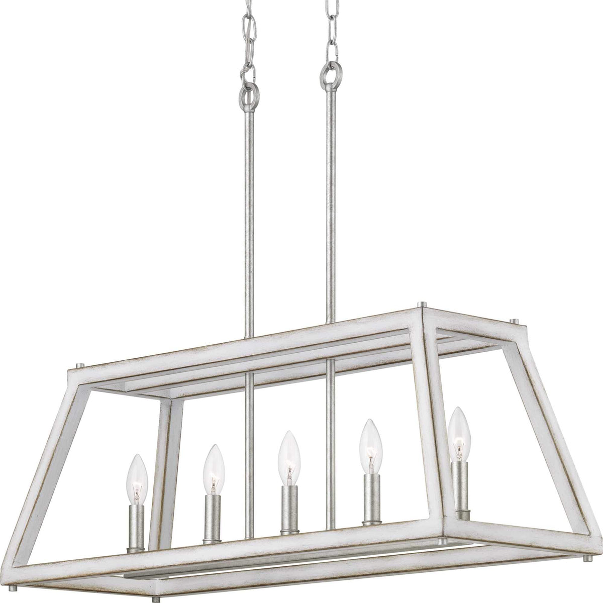 Progress Lighting Forrester 5-Light Gray Farmhouse Chandelier