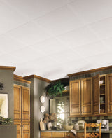 Armstrong Ceilings Fine Fissured Contractor Drop Ceiling Tiles, 24-in x 24-in, Tegular 15/16-in Edge, White, 16-Pack