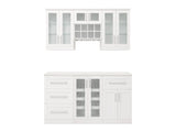 NewAge Products Home Bar 63-in x 85-in White Rectangle Bar Cabinet