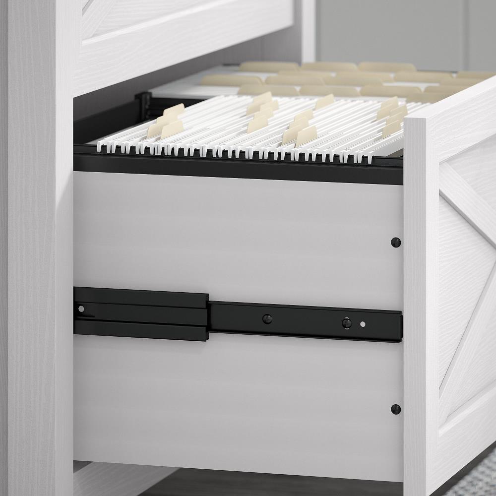 Bush Furniture Key West Pure White Oak 2-Drawer 30-in File Cabinet