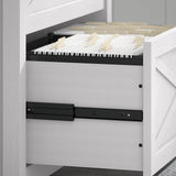 Bush Furniture Key West Pure White Oak 2-Drawer 30-in File Cabinet