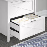 Bush Furniture Key West Pure White Oak 2-Drawer 30-in File Cabinet