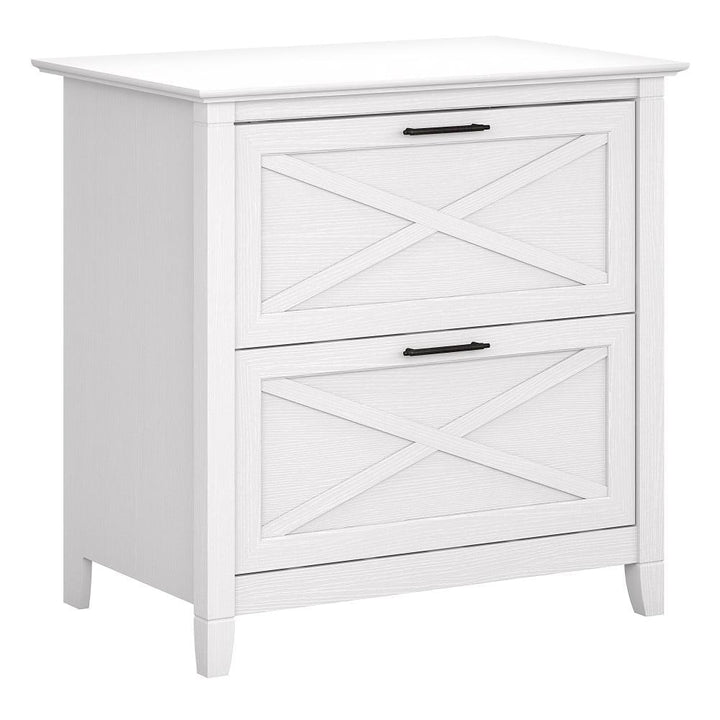 Bush Furniture Key West Pure White Oak 2-Drawer 30-in File Cabinet