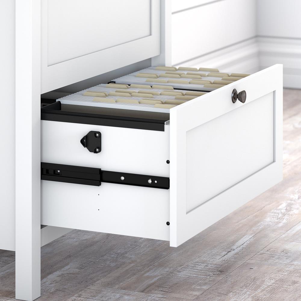 Bush Furniture Mayfield Pure White 2-Drawer 30.79-in File Cabinet