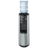 3-5 Gal. Hot/Room/Cold Temperature Top Load Water Cooler Dispenser with Kettle Feature in Stainless Steel/Black