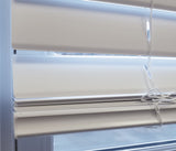 Project Source Premium 2-in Slat Width 34-in x 64-in Cordless White Vinyl Room Darkening Plantation Blinds
