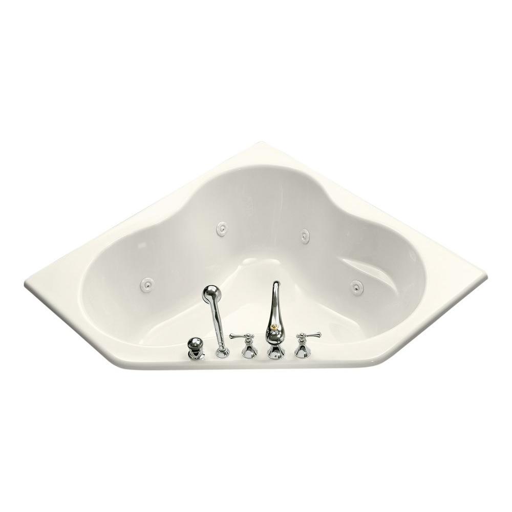 ProFlex 5454 4-1/2 ft. Acrylic Oval Drop-in Whirlpool in White - Super Arbor