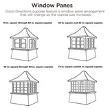 Good Directions Windsor Vinyl Cupola with Black Aluminum Pagoda Roof, 26-in x 35-in