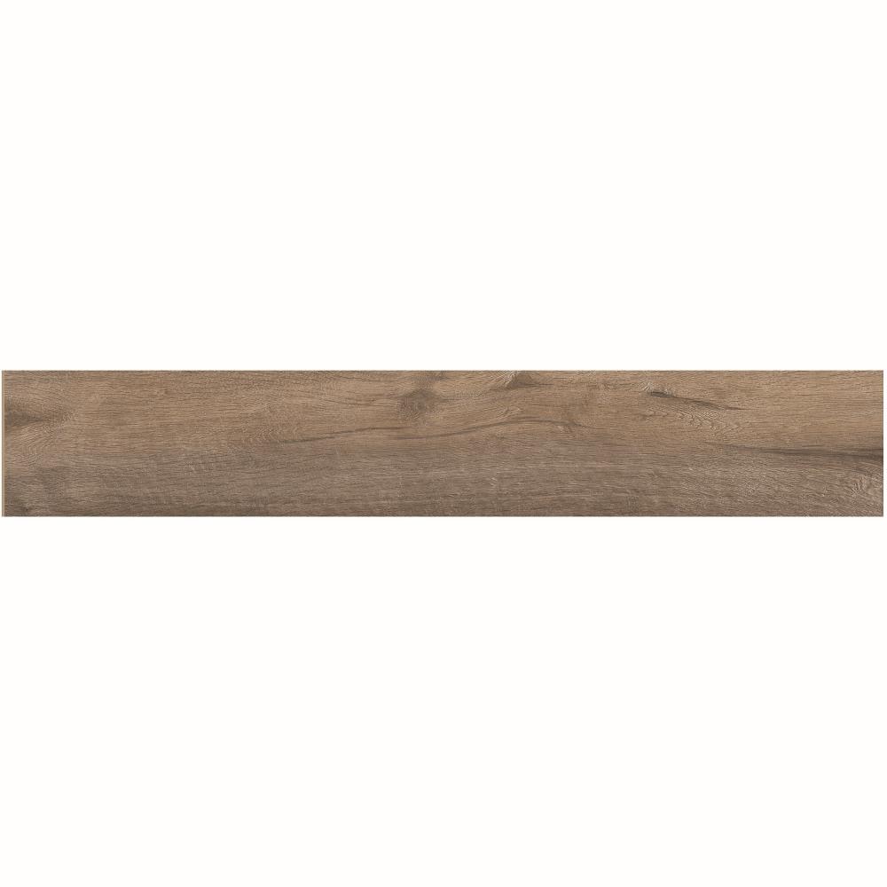 American Olean Pike Wood Brown 6-in x 36-in Glazed Porcelain Wood Look Floor and Wall Tile