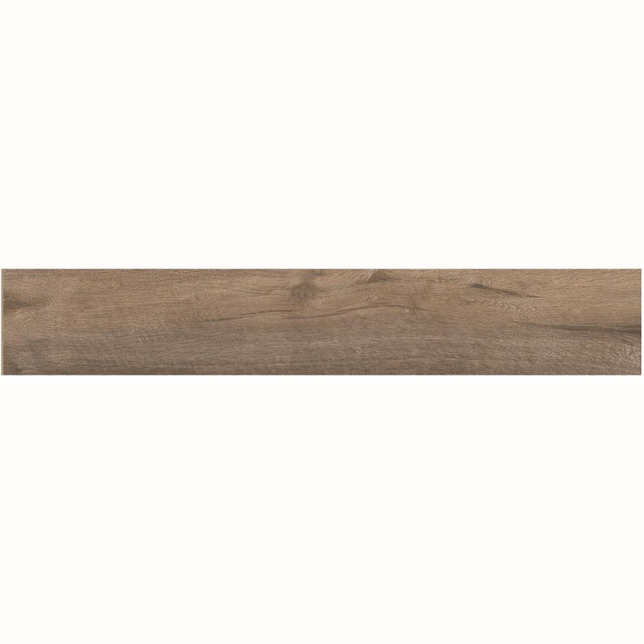 American Olean Pike Wood Brown 6-in x 36-in Glazed Porcelain Wood Look Floor and Wall Tile