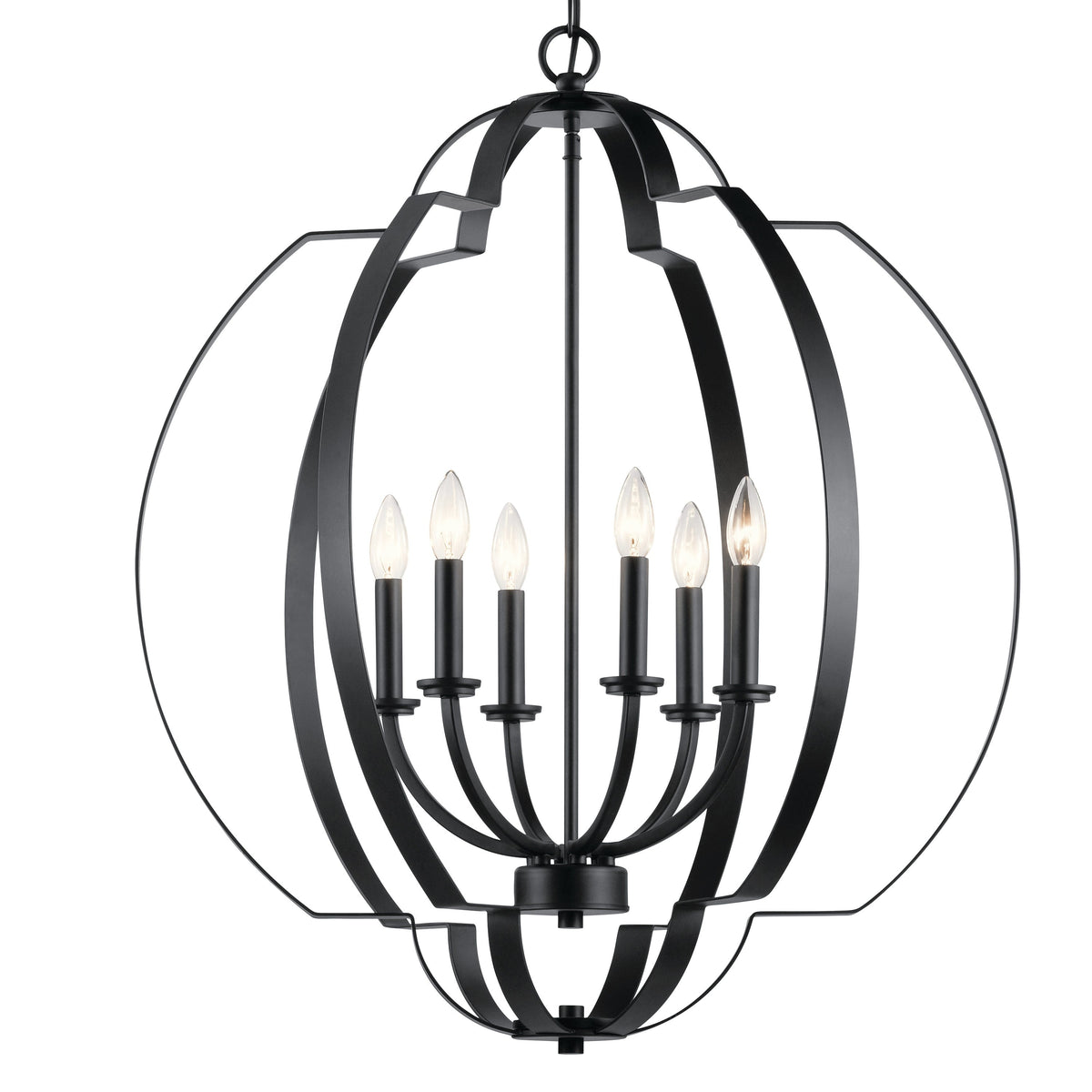 Kichler Voleta 6-Light Black Traditional Cage Chandelier