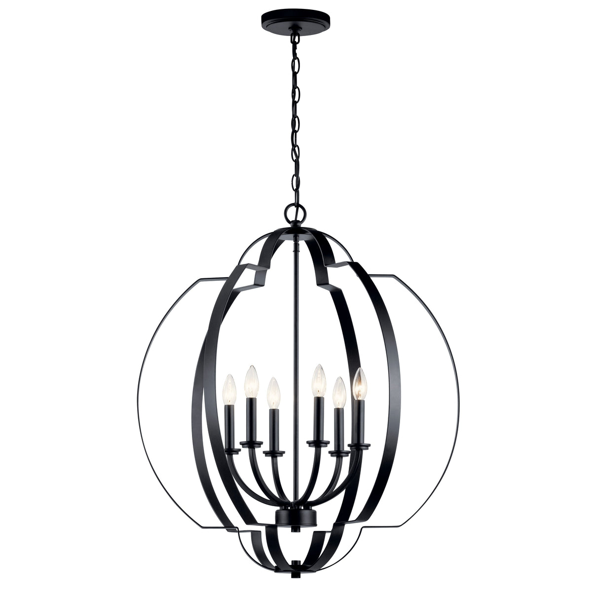 Kichler Voleta 6-Light Black Traditional Cage Chandelier