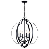 Kichler Voleta 6-Light Black Traditional Cage Chandelier