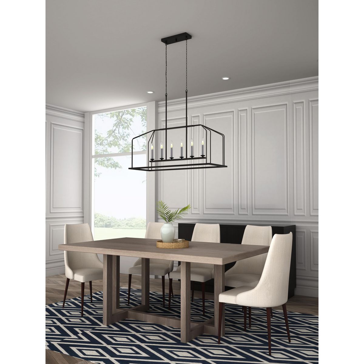 Progress Lighting Frisco 6-Light Nickel Transitional Chandelier
