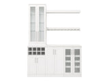 NewAge Products Home Bar 63-in x 85-in White Rectangle Bar Cabinet