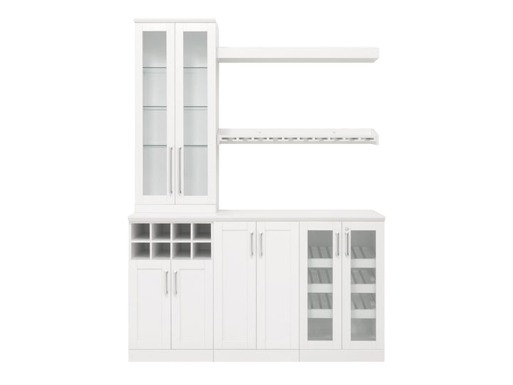 NewAge Products Home Bar 63-in x 85-in White Rectangle Bar Cabinet