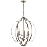 Kichler Voleta 6-Light Brushed Nickel Traditional Cage Chandelier
