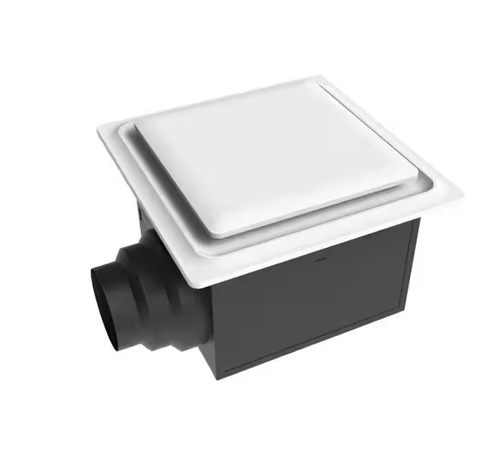 Low Profile 110 CFM Quiet Ceiling Bathroom Ventilation Fan 0.9 Sones, White