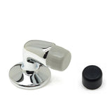 Mini Solid Brass Floor Mounted Gooseneck Door Stop in Oil-Rubbed Bronze - Super Arbor