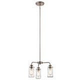 Kichler Braelyn 3-Light Pewter Farmhouse Chandelier