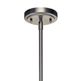 Kichler Everly 3-Light Brushed Nickel Transitional Seeded Glass Teardrop Led, Medium Hanging Pendant Light