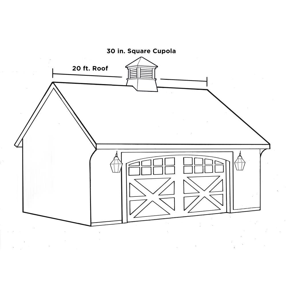 Good Directions Coventry Cupola with Copper Eagle Weathervane, 30-in x 40-in White Vinyl Cupola with 24-Gauge Copper Roof