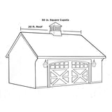 Good Directions Coventry Cupola with Copper Eagle Weathervane, 30-in x 40-in White Vinyl Cupola with 24-Gauge Copper Roof
