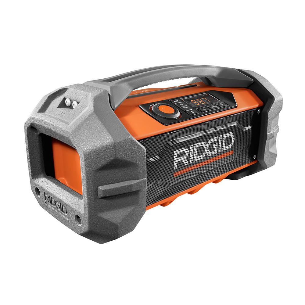 18-Volt Cordless Hybrid Jobsite Radio with Bluetooth Wireless Technology with 1.5 Ah Lithium-Ion Battery - Super Arbor