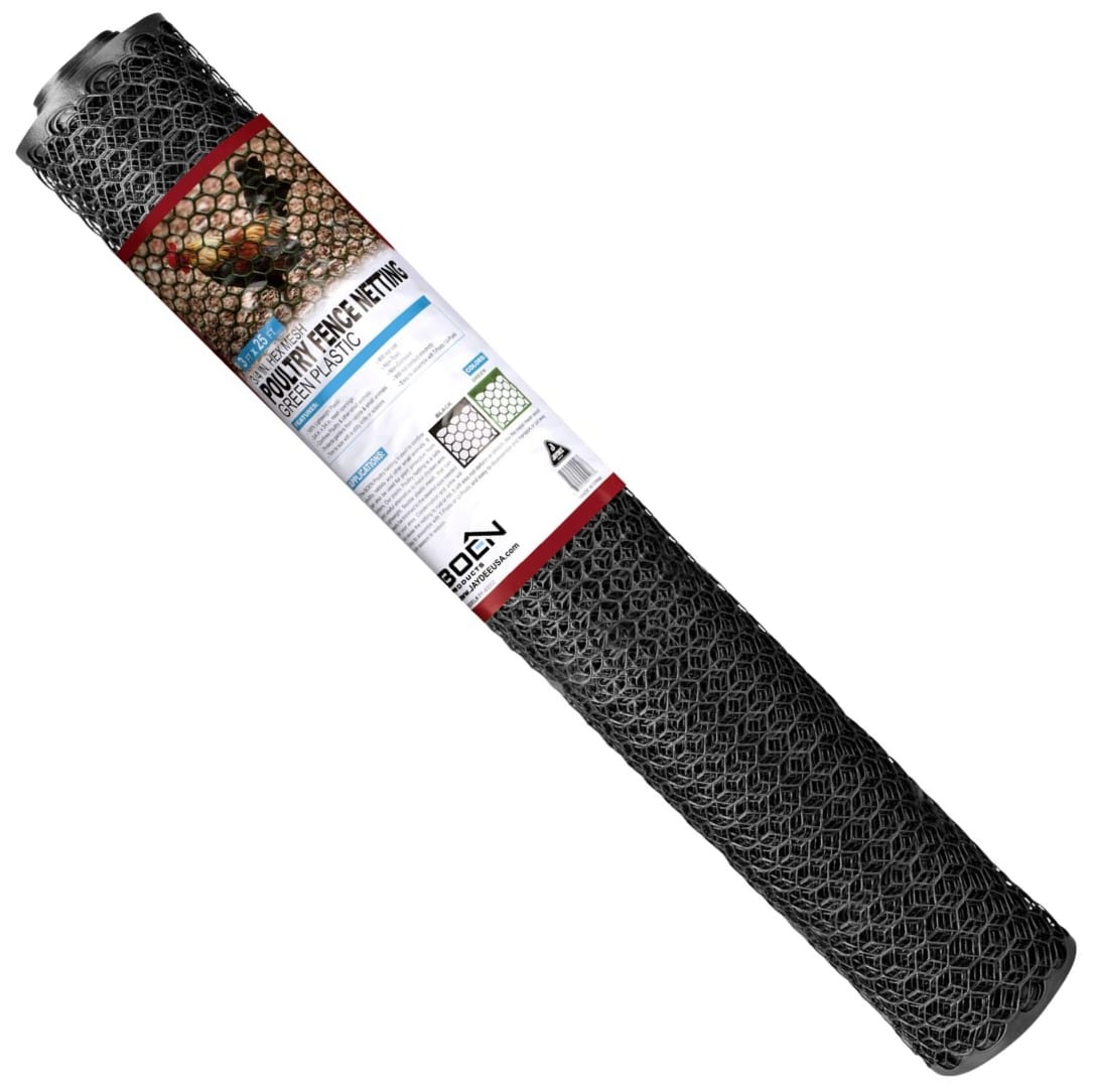 BOEN 100-ft x 4-ft 6-Gauge Black Plastic Extruded Mesh Rolled Fencing