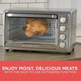 1500 W 9-Slice Silver Toaster Oven with Temperature Control and Built-In Timer