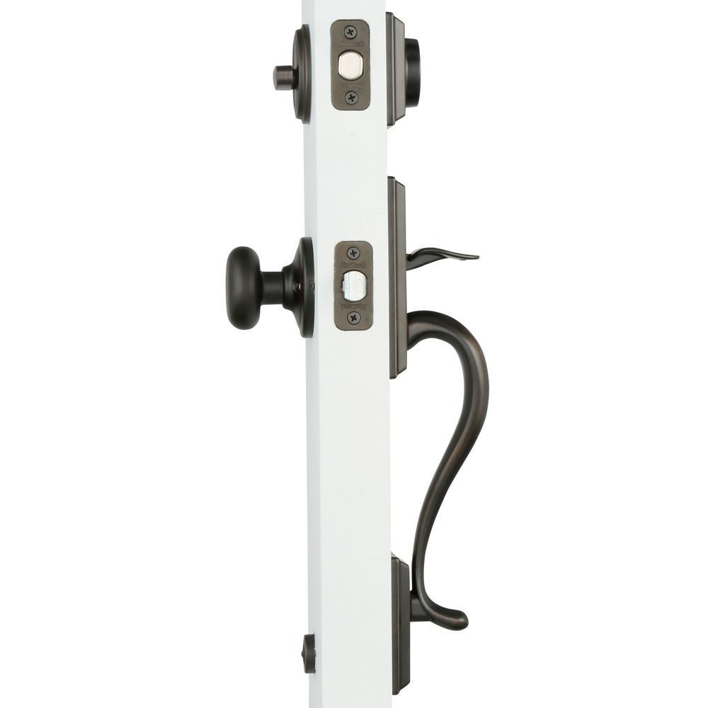 Hawthorne Venetian Bronze Single Cylinder Door Handleset with Juno Door Knob Featuring SmartKey Security - Super Arbor