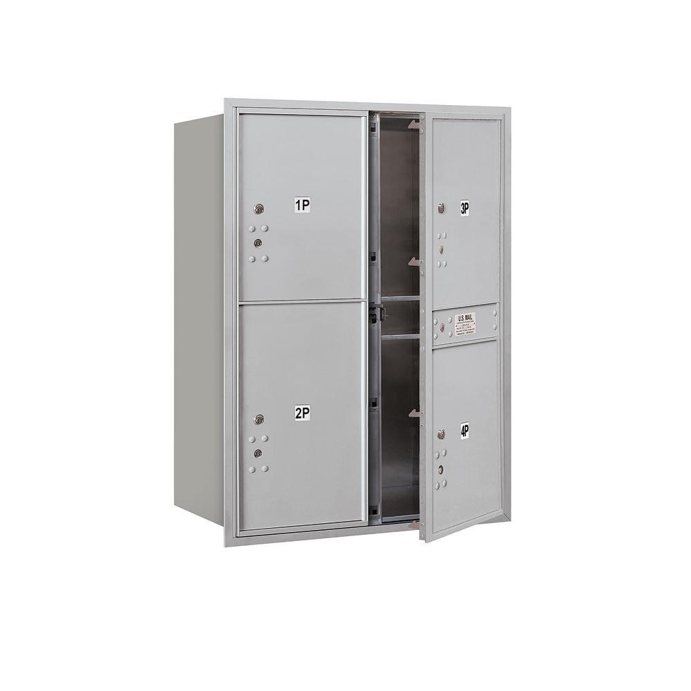 3700 Horizontal Series 3-Parcel Locker Recessed Mount Mailbox - Super Arbor