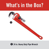 24 in. Heavy-Duty Straight Pipe Wrench - Super Arbor