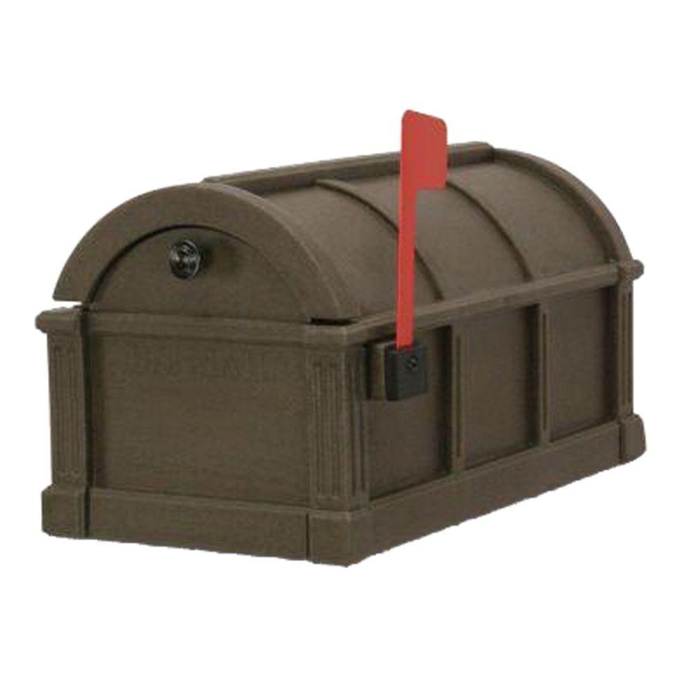 Sunset Pointe Plastic Mailbox in Black - Super Arbor