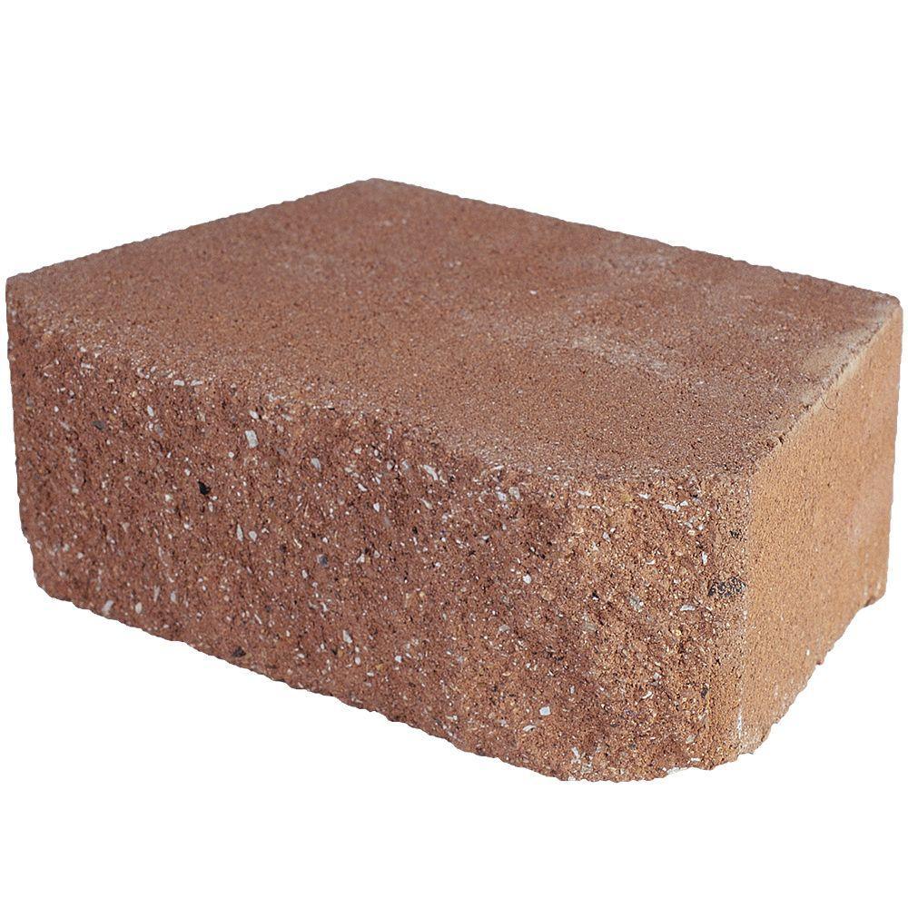 4 in. x 11.75 in. x 6.75 in. Pewter Concrete Retaining Wall Block - Super Arbor