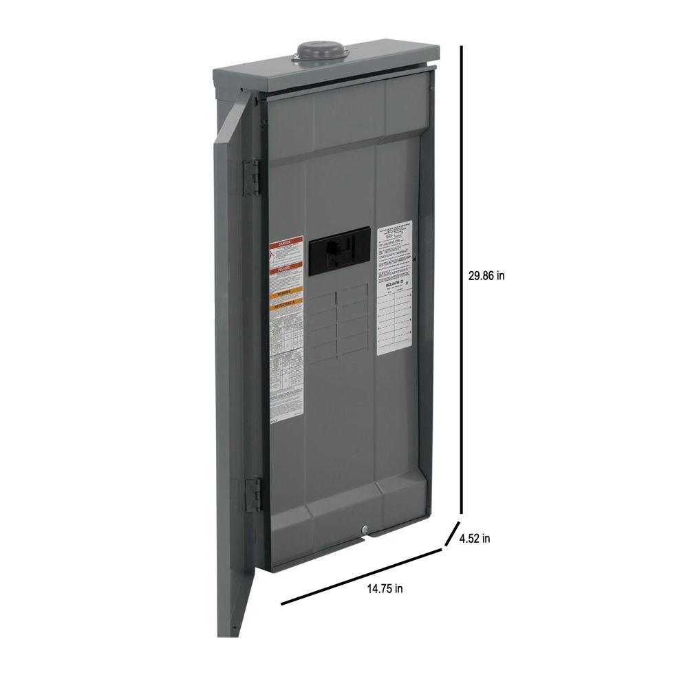 Homeline 150 Amp 8-Space 16-Circuit Outdoor Main Breaker Plug-On Neutral Load Center with Feed-Thru Lug - Super Arbor