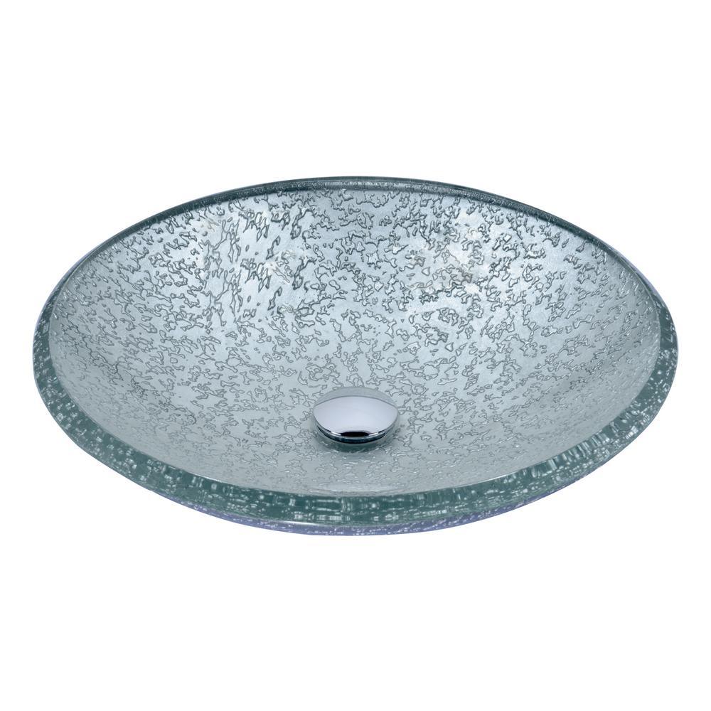Arc Series Vessel Sink in Frosted Blue - Super Arbor