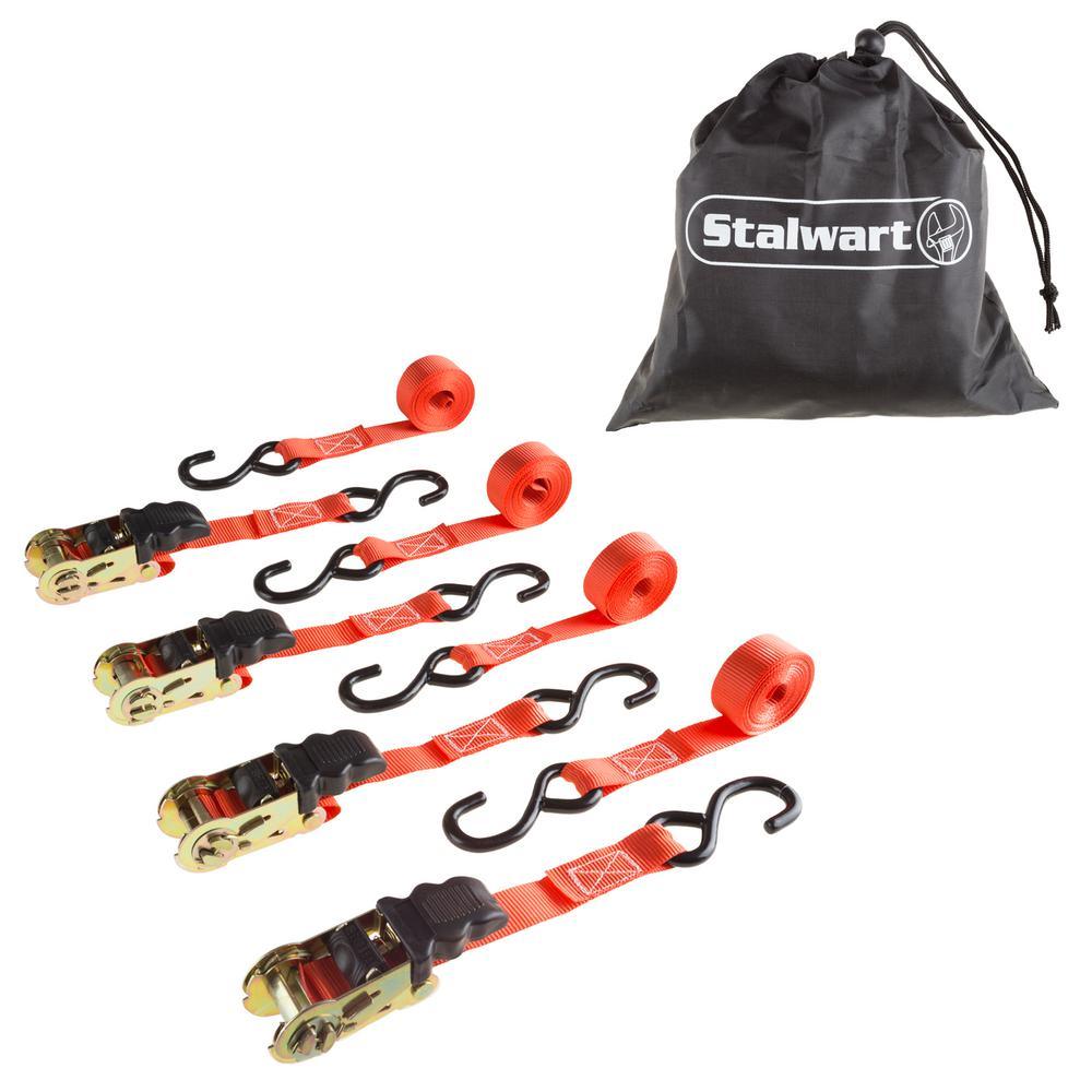 10 ft. x 6 in. Ratchet Tie Down Straps (4-Pack) - Super Arbor
