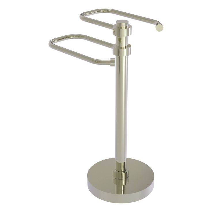 Allied Brass Free Standing Two Arm Guest Towel Holder in Matte Gray