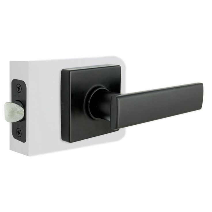 Westwood Matte Black Hall and Closet Door Lever with Square Rose