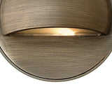 Hardy Island Round Eyebrow Matte Bronze LED Deck Sconce - Super Arbor