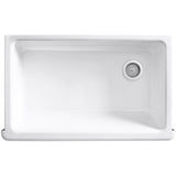 Whitehaven Undermount Farmhouse Apron Front Cast Iron 36 in. Single Bowl Kitchen Sink in White - Super Arbor