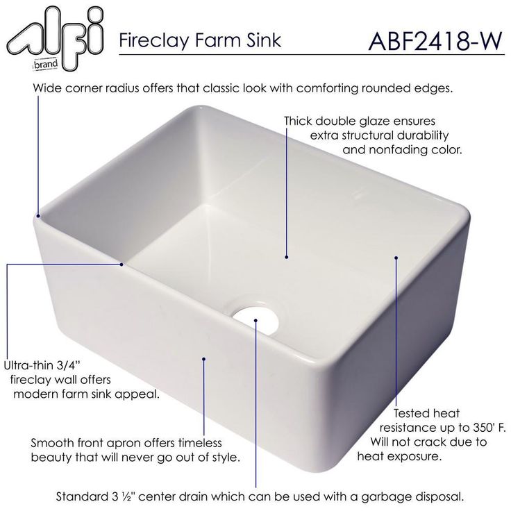 Fireclay 24 in. Single Bowl Farmhouse Kitchen Sink in White