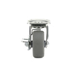 3 in. Gray Swivel with Brake plate Caster, 176.4 lb. Load Rating